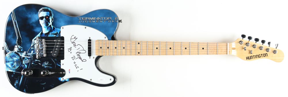 George Thorogood Signed "Terminator 2: Judgement Day" Full-Size Custom Electric Guitar Inscribed "Go Bucs!" (JSA) at PristineAuction.com George Thorogood Signed "Terminator 2: Judgement Day" Full-Size Custom Electric Guitar Inscribed "Go Bucs!" (JSA) at PristineAuction.com