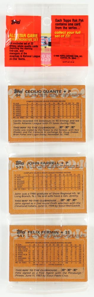 1988 Topps Baseball Rack Box with (24) Packs at PristineAuction.com 1988 Topps Baseball Rack Box with (24) Packs at PristineAuction.com