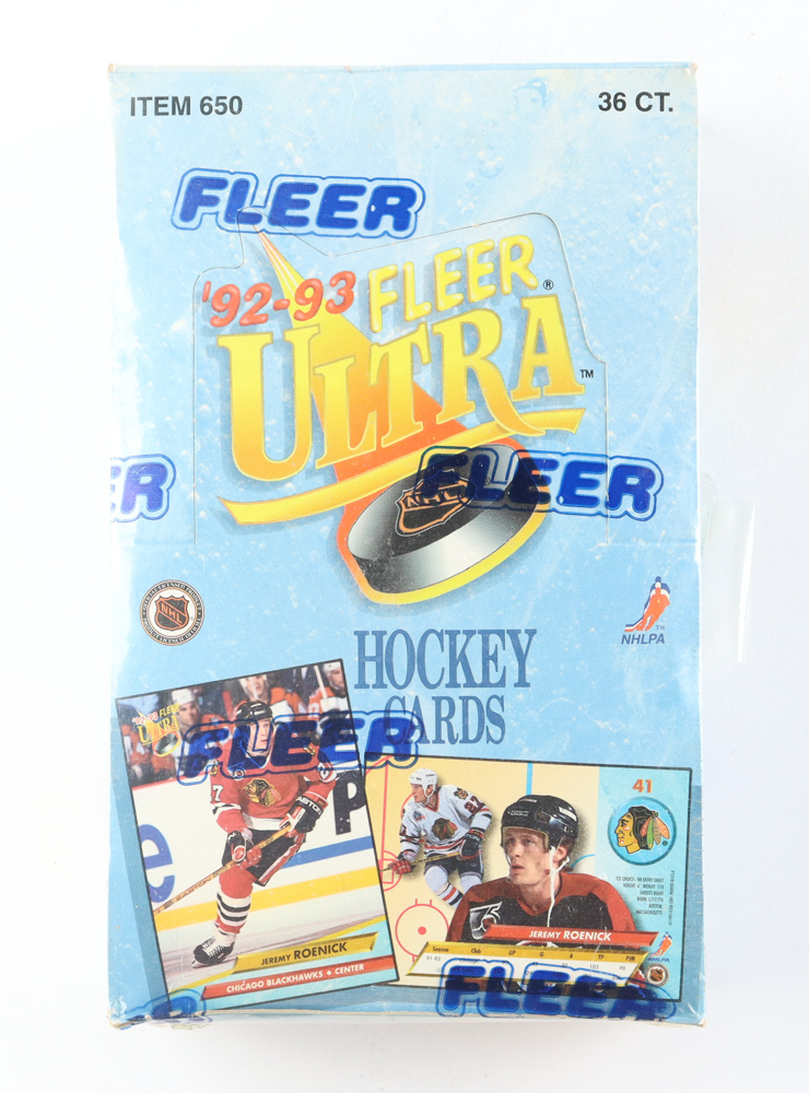 1992-1993 Fleer Ultra Series 1 Hockey Hobby Box with (36) Packs at PristineAuction.com 1992-1993 Fleer Ultra Series 1 Hockey Hobby Box with (36) Packs at PristineAuction.com