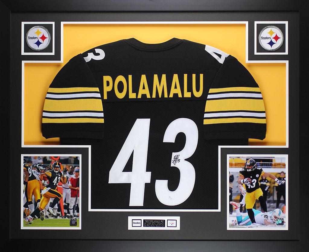 Troy Polamalu Signed Custom Framed Jersey Display (JSA) at PristineAuction.com Troy Polamalu Signed Custom Framed Jersey Display (JSA) at PristineAuction.com