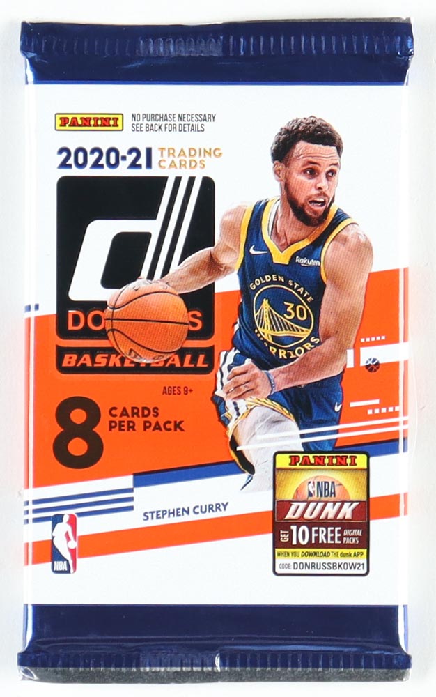 2020-21 Panini Donruss Basketball Pack with (8) Cards at PristineAuction.com 2020-21 Panini Donruss Basketball Pack with (8) Cards at PristineAuction.com