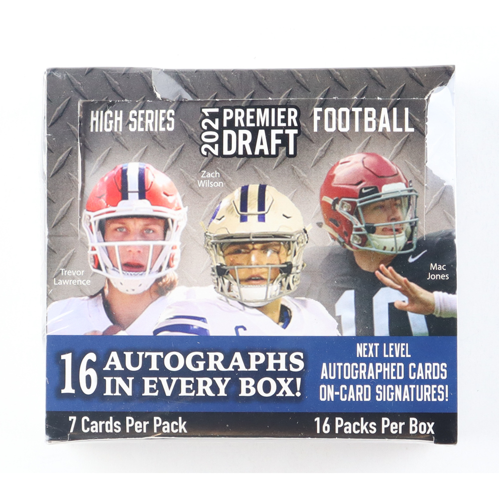 2021 Sage Hit Premier Draft High Series Football Hobby Box with (16