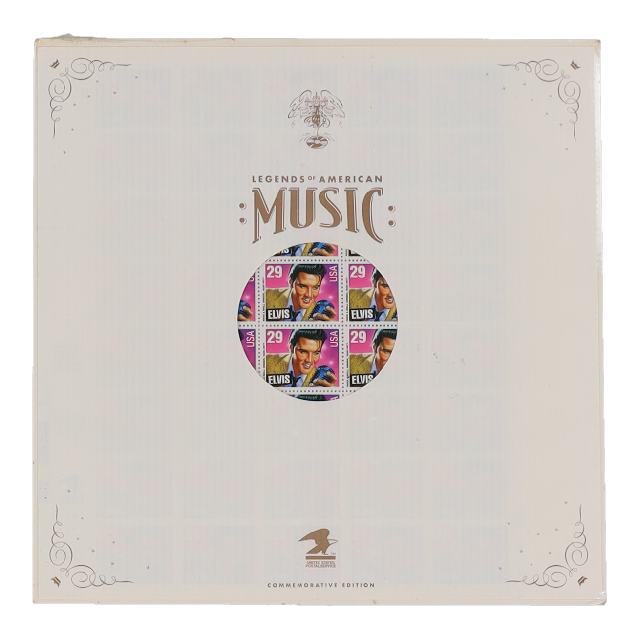 1992 Uncut Sheet of (40) Elvis Presley Stamps at PristineAuction.com 1992 Uncut Sheet of (40) Elvis Presley Stamps at PristineAuction.com