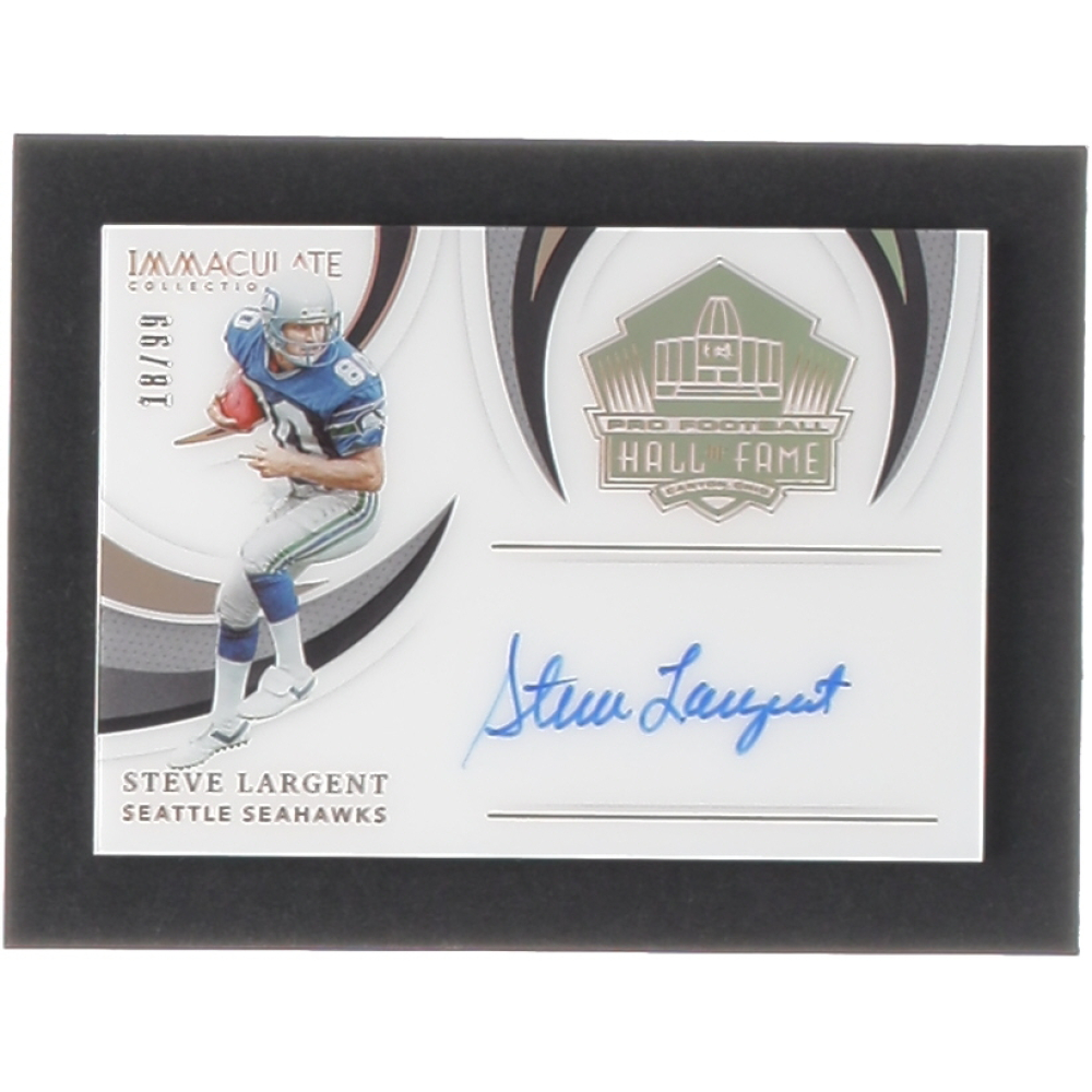Steve Largent 2021 Immaculate Collection Immaculate HOF Signatures #20 ...