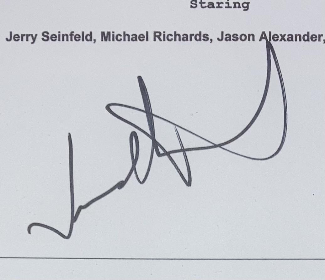 Jerry Seinfeld Signed "Seinfeld" Custom Framed Script Cover Display (Beckett) at PristineAuction.com Jerry Seinfeld Signed "Seinfeld" Custom Framed Script Cover Display (Beckett) at PristineAuction.com