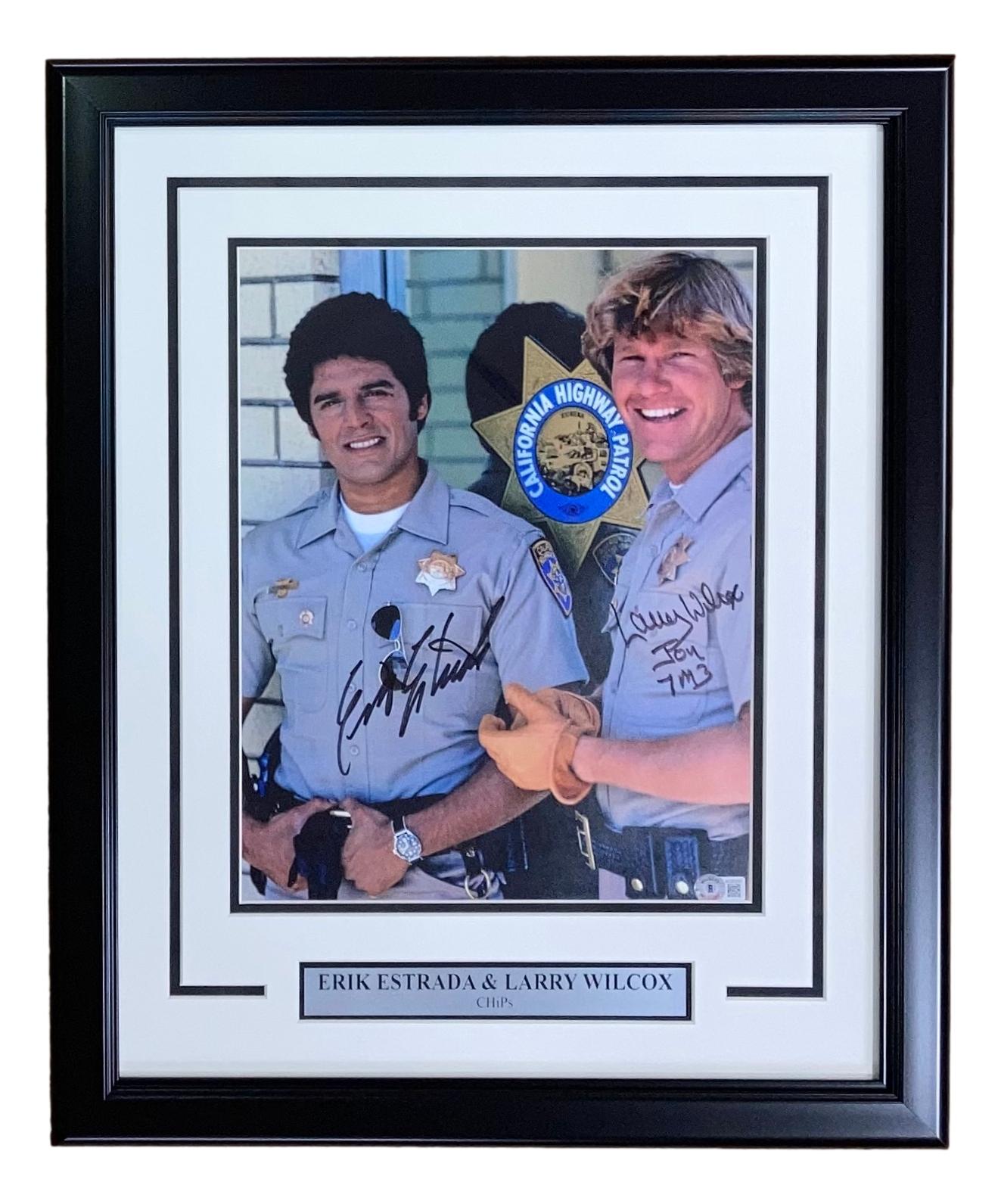 Larry Wilcox \u0026 Erik Estrada Signed \, image size:1323x1591