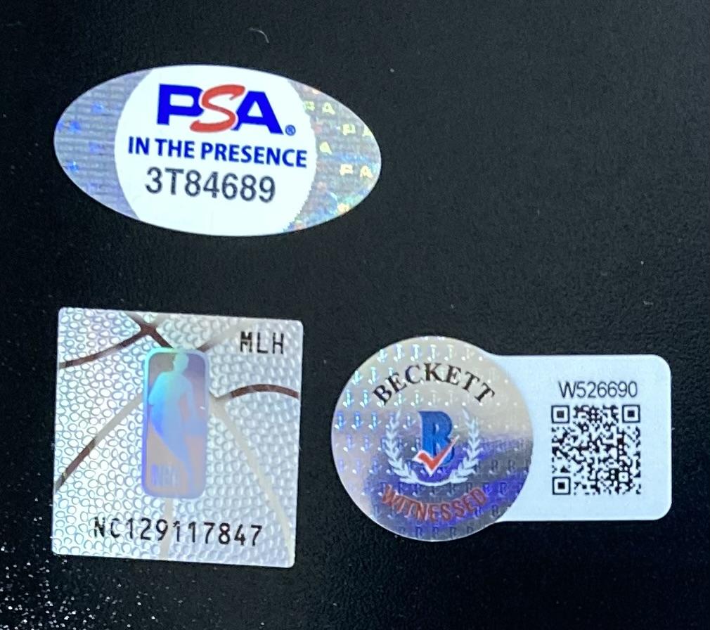 Larry Bird & Magic Johnson Signed 16x20 Photo (Beckett & PSA) at PristineAuction.com Larry Bird & Magic Johnson Signed 16x20 Photo (Beckett & PSA) at PristineAuction.com