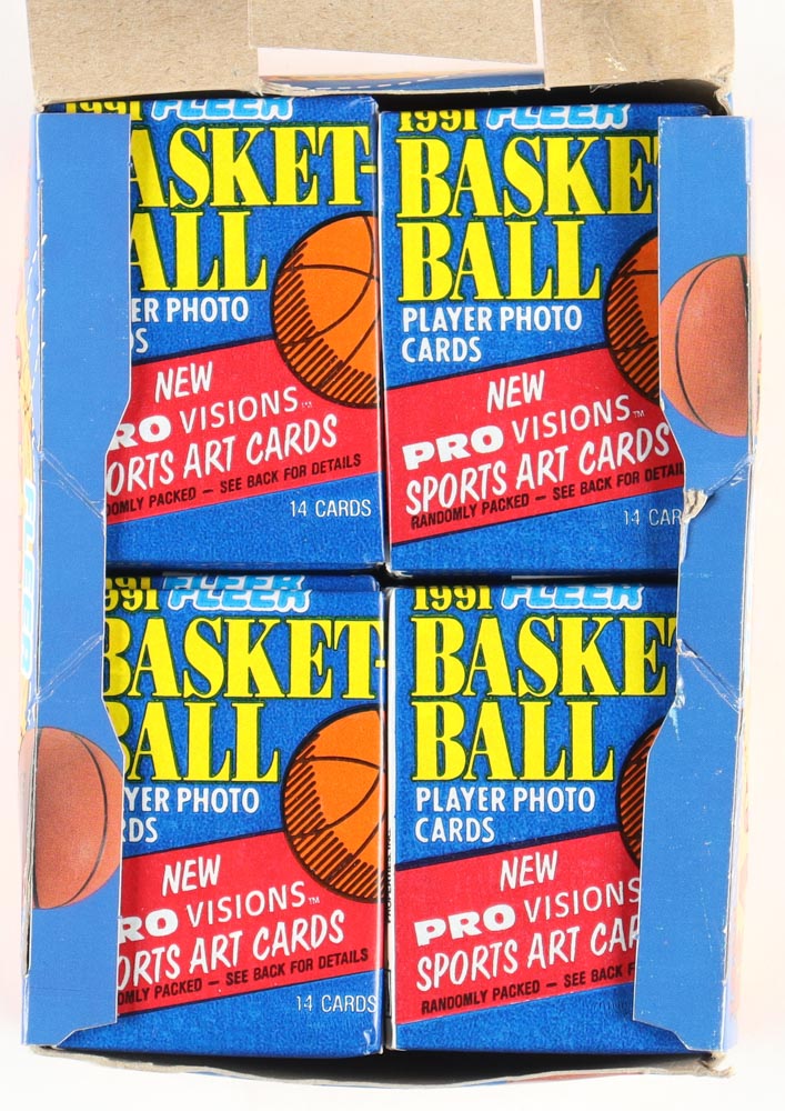 1991-92 Fleer Basketball Wax Box of (36) Packs at PristineAuction.com 1991-92 Fleer Basketball Wax Box of (36) Packs at PristineAuction.com