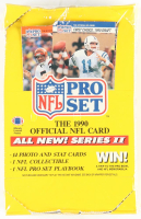 1990 NFL Pro Set Series 2 Football Wax Box of (36) Packs at PristineAuction.com