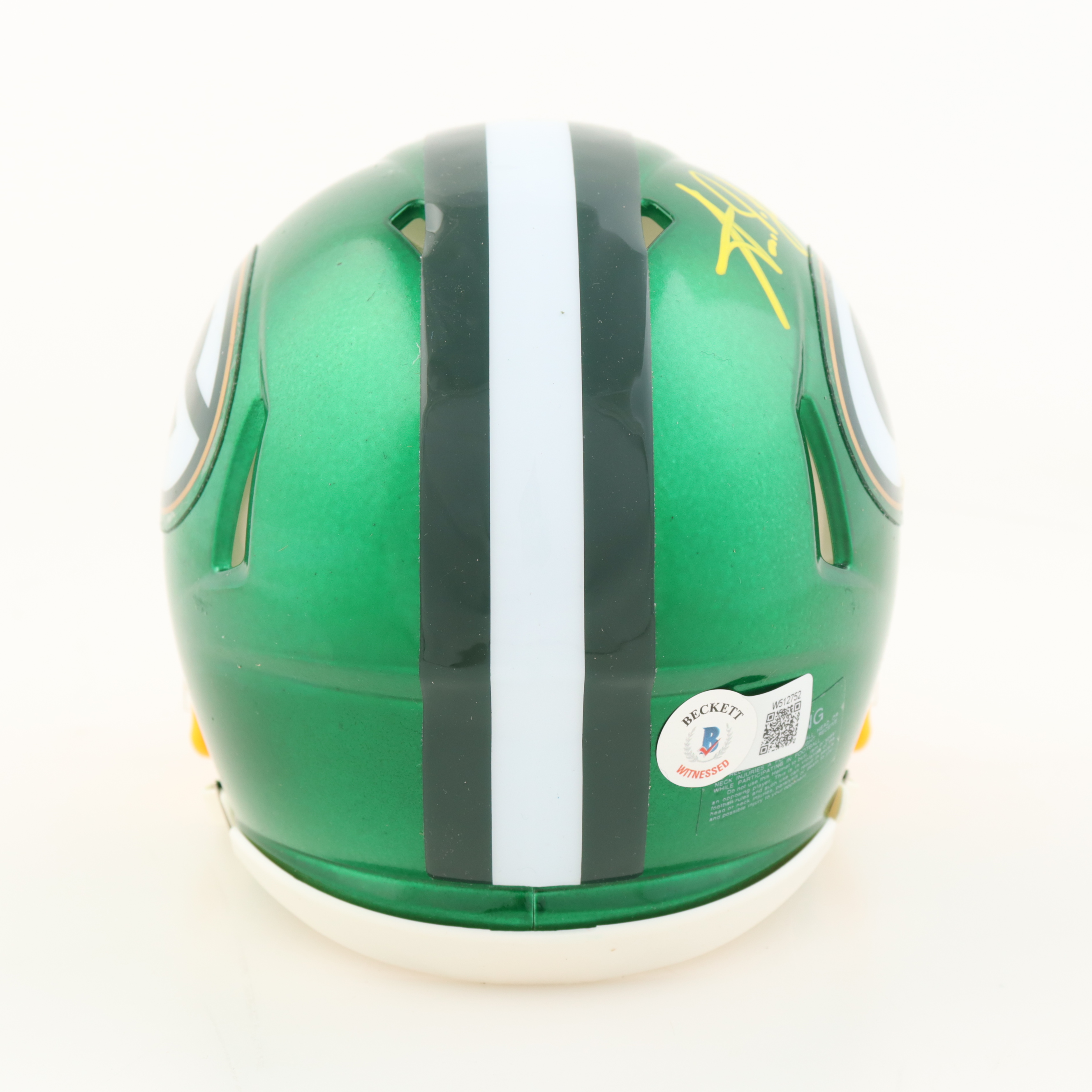 Aaron Jones Signed Packers Flash Alternate Speed Mini Helmet (Beckett) at PristineAuction.com Aaron Jones Signed Packers Flash Alternate Speed Mini Helmet (Beckett) at PristineAuction.com