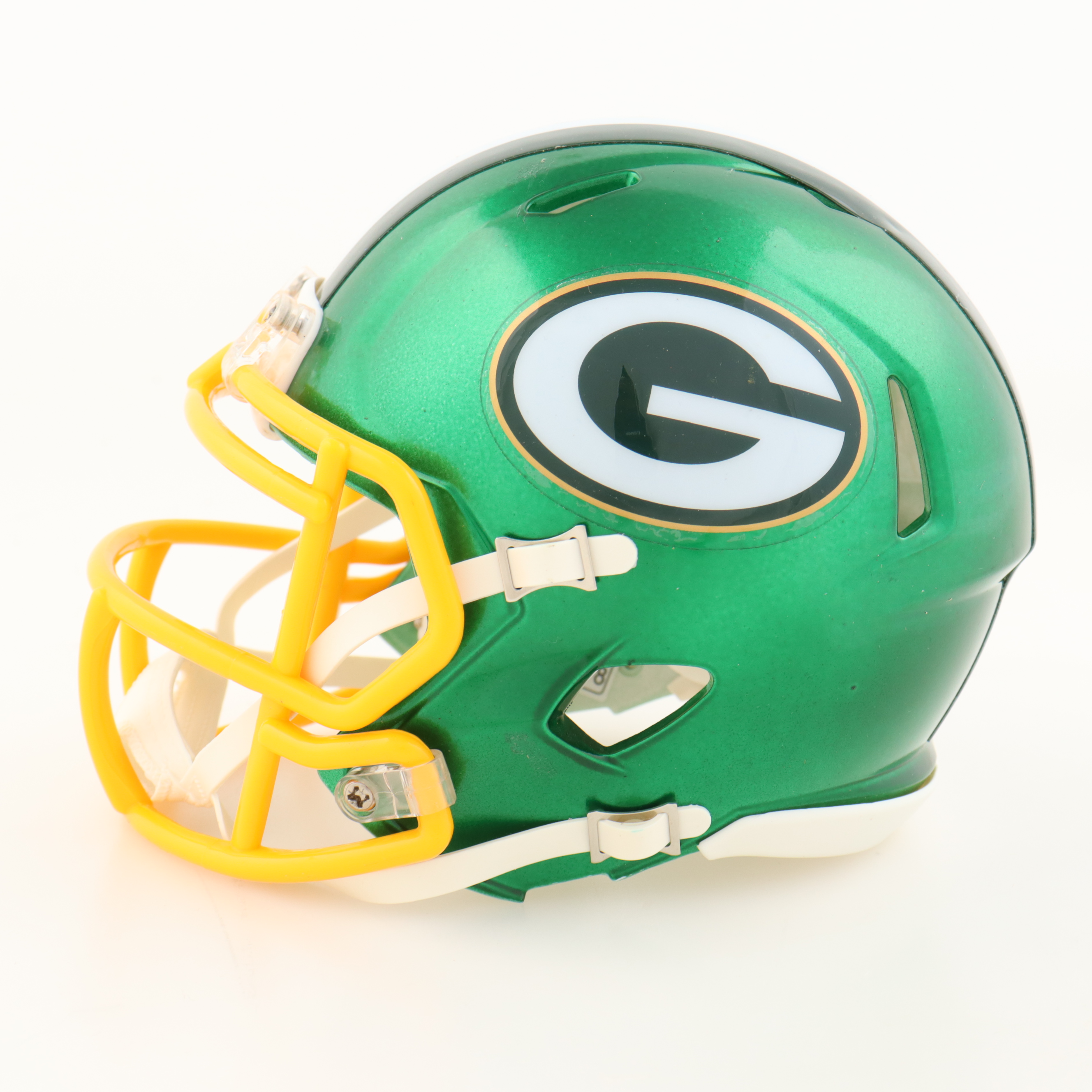 Aaron Jones Signed Packers Flash Alternate Speed Mini Helmet (Beckett) at PristineAuction.com Aaron Jones Signed Packers Flash Alternate Speed Mini Helmet (Beckett) at PristineAuction.com