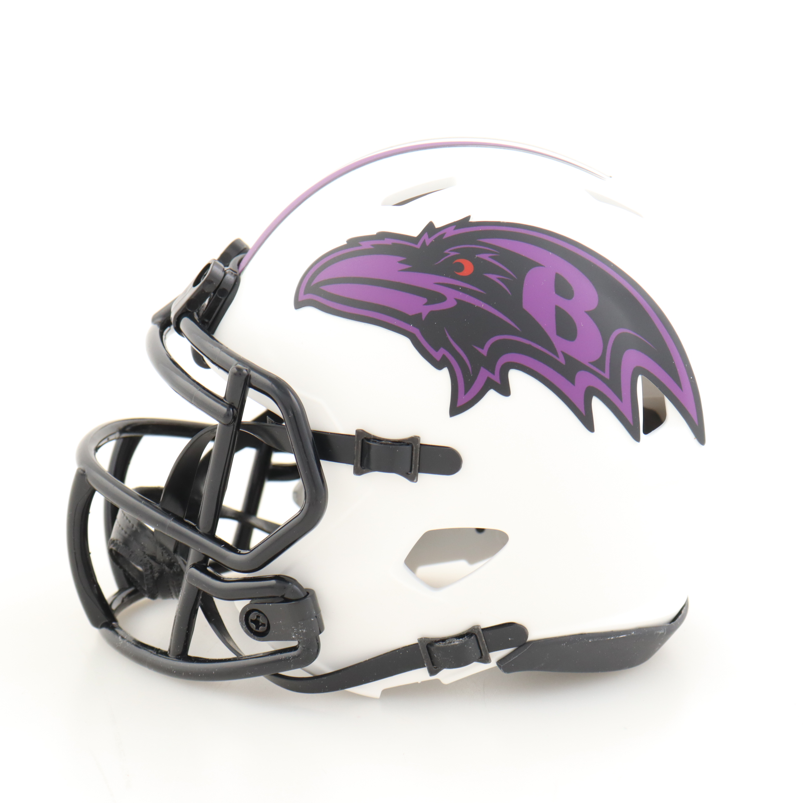 Ray Lewis Signed Ravens Lunar Eclipse Alternate Speed Mini Helmet Inscribed "HOF 18" (Beckett) at PristineAuction.com Ray Lewis Signed Ravens Lunar Eclipse Alternate Speed Mini Helmet Inscribed "HOF 18" (Beckett) at PristineAuction.com