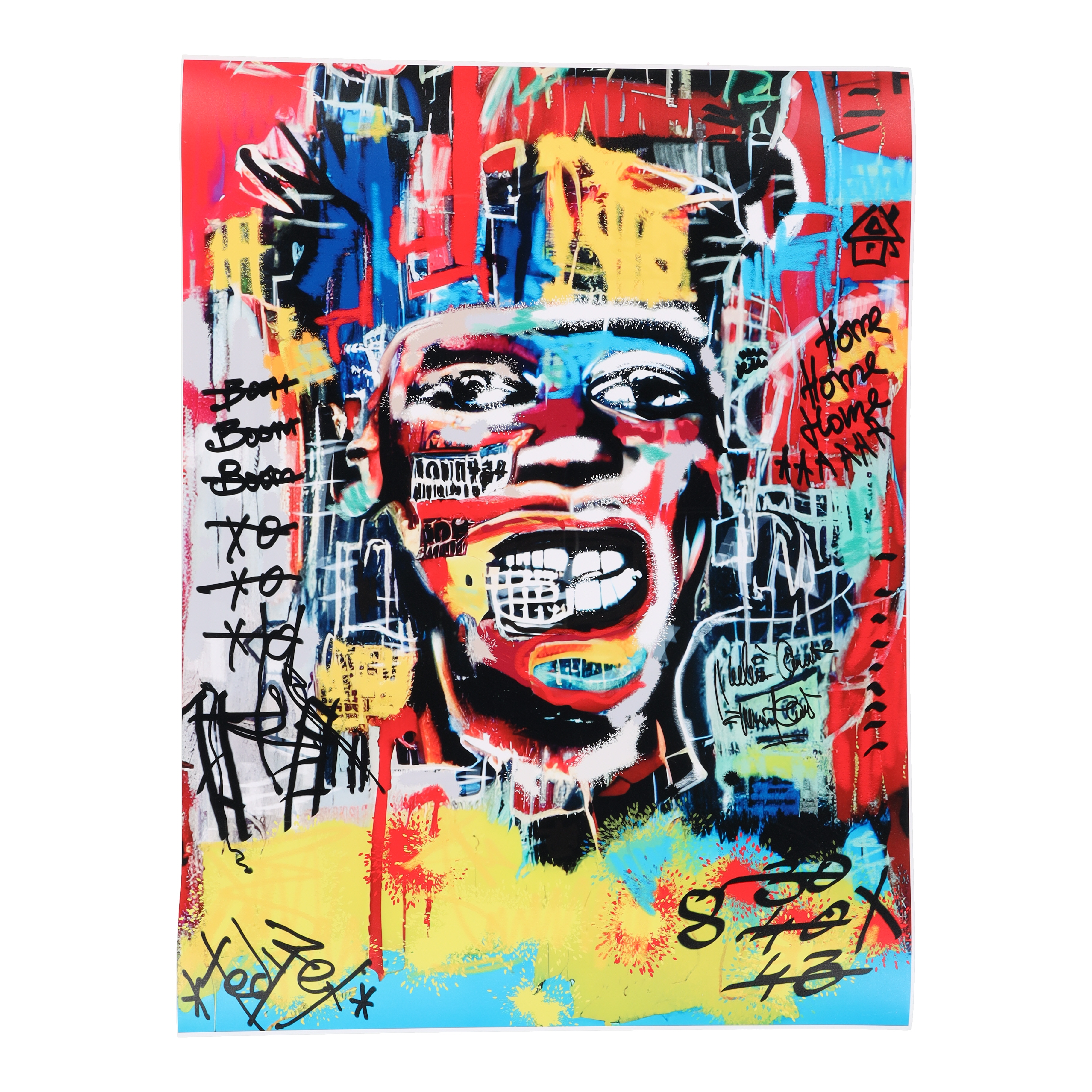 Tadas Zaicikas Signed "Billboard_Mask #2" 18x24 Original Painting on Paper (Zaicikas) at PristineAuction.com Tadas Zaicikas Signed "Billboard_Mask #2" 18x24 Original Painting on Paper (Zaicikas) at PristineAuction.com