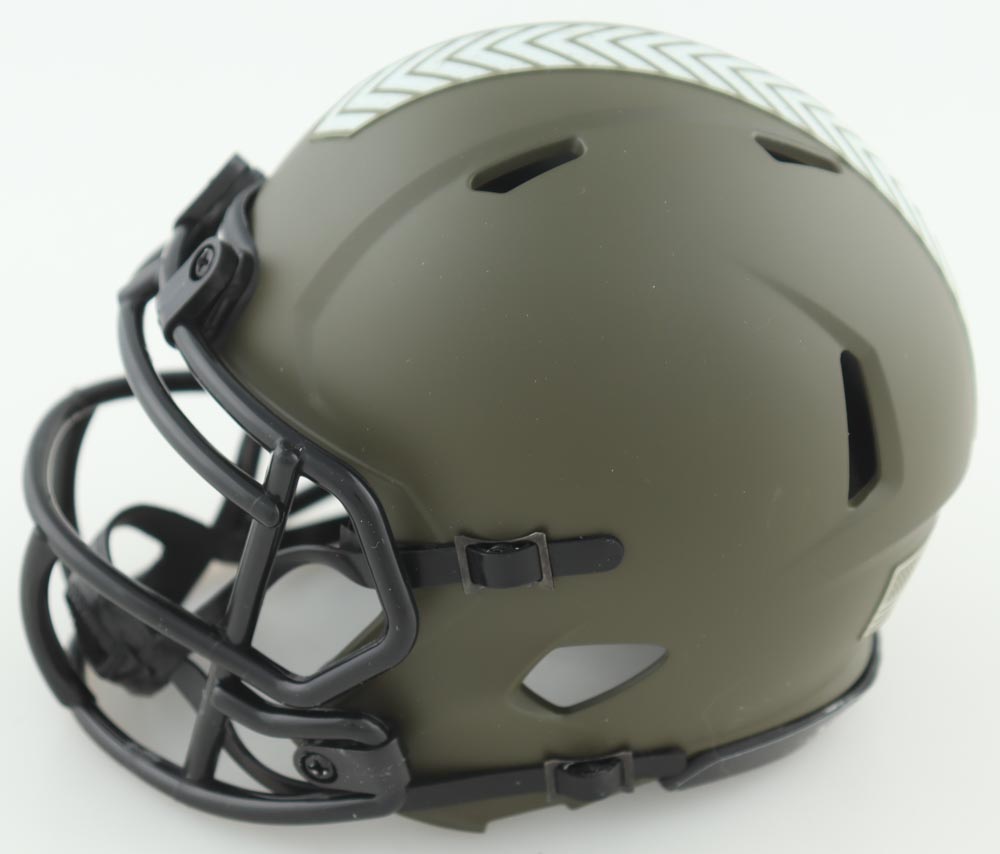 Joey Porter Jr.Signed Steelers Salute To Service Alternate Speed Mini Helmet (TSE) at PristineAuction.com Joey Porter Jr.Signed Steelers Salute To Service Alternate Speed Mini Helmet (TSE) at PristineAuction.com