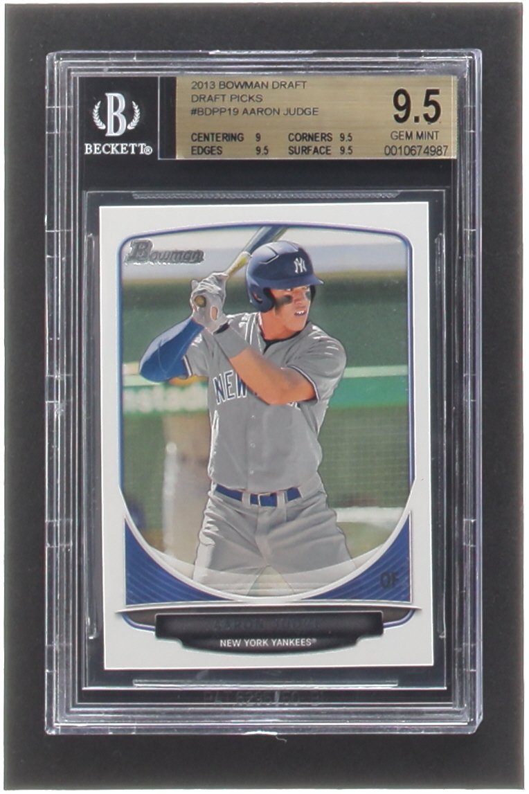 Aaron Judge 2013 Bowman Draft Draft Picks #BDPP19 RC (BGS 9.5) at PristineAuction.com Aaron Judge 2013 Bowman Draft Draft Picks #BDPP19 RC (BGS 9.5) at PristineAuction.com