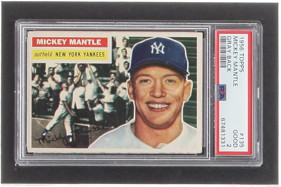 Mickey Mantle 1956 Topps #135 (PSA 2) at PristineAuction.com Mickey Mantle 1956 Topps #135 (PSA 2) at PristineAuction.com