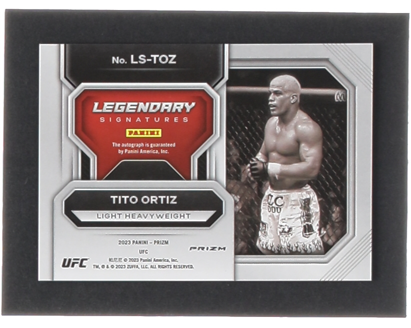 Tito Ortiz 2023 Panini Prizm UFC Legendary Signatures Prizms Silver #16 at PristineAuction.com Tito Ortiz 2023 Panini Prizm UFC Legendary Signatures Prizms Silver #16 at PristineAuction.com