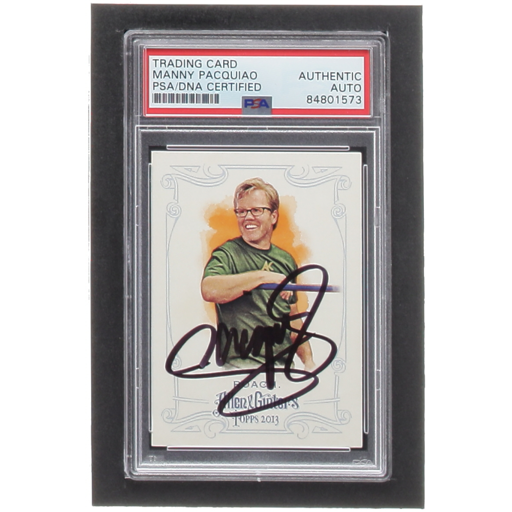 Manny Pacquiao Signed Freddie Roach 2013 Topps Allen and Ginter 219