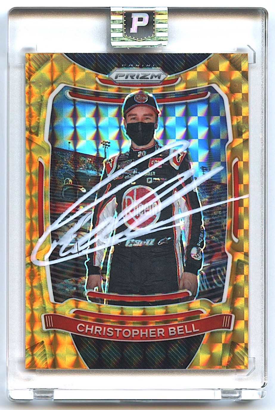 Christopher Bell Signed 2021 Panini Prizm #8 Prizms Reactive Orange (PA Encapsulated) at PristineAuction.com Christopher Bell Signed 2021 Panini Prizm #8 Prizms Reactive Orange (PA Encapsulated) at PristineAuction.com