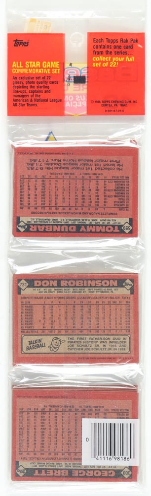 1986 Topps Baseball Picture Cards Rack Pack with (49) Cards at PristineAuction.com 1986 Topps Baseball Picture Cards Rack Pack with (49) Cards at PristineAuction.com