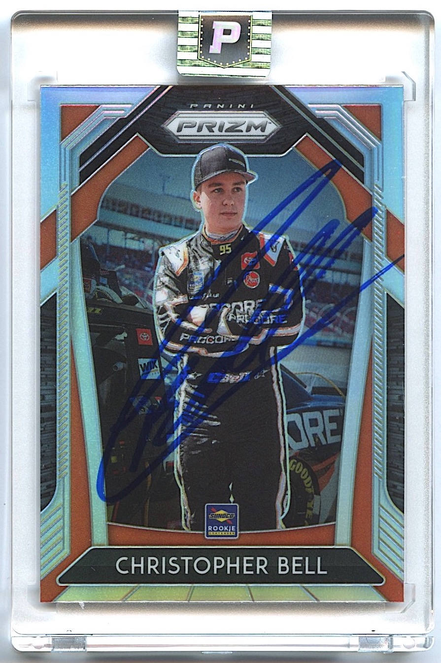 Christopher Bell Signed 2020 Panini Prizm #22 Prizms Silver RC (PA Encapsulated) at PristineAuction.com Christopher Bell Signed 2020 Panini Prizm #22 Prizms Silver RC (PA Encapsulated) at PristineAuction.com