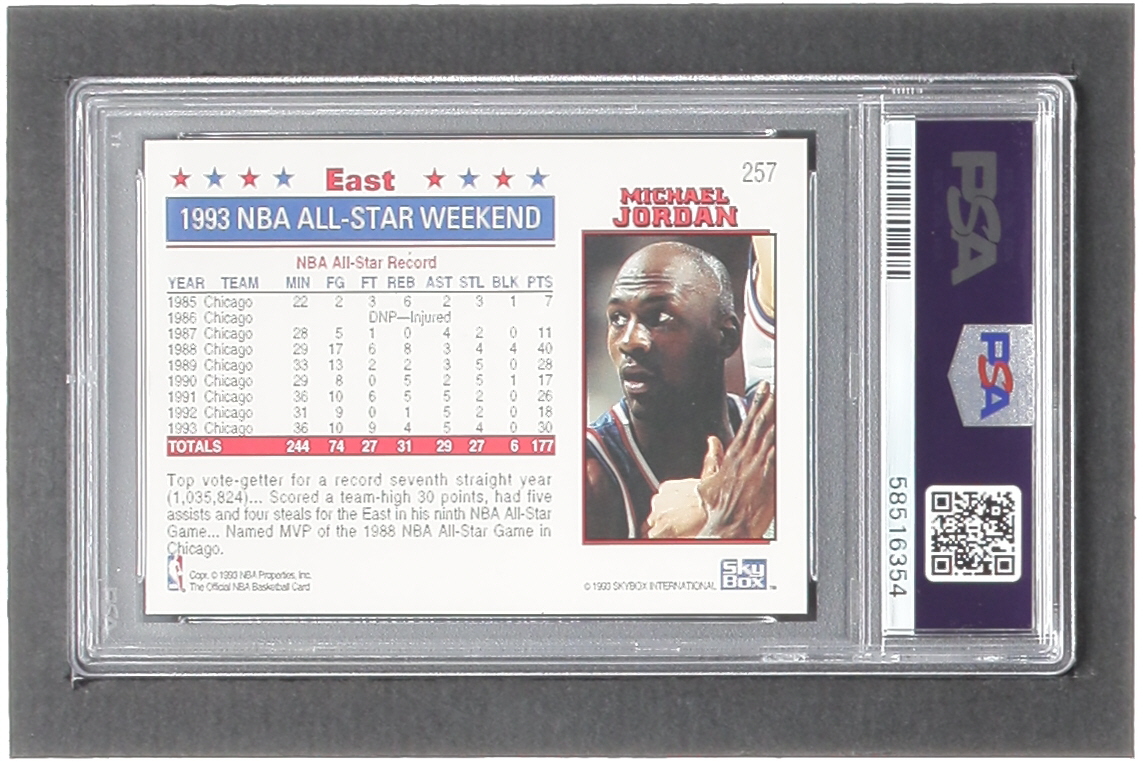 Michael Jordan 1993-94 Hoops #257 AS (PSA 7) at PristineAuction.com Michael Jordan 1993-94 Hoops #257 AS (PSA 7) at PristineAuction.com