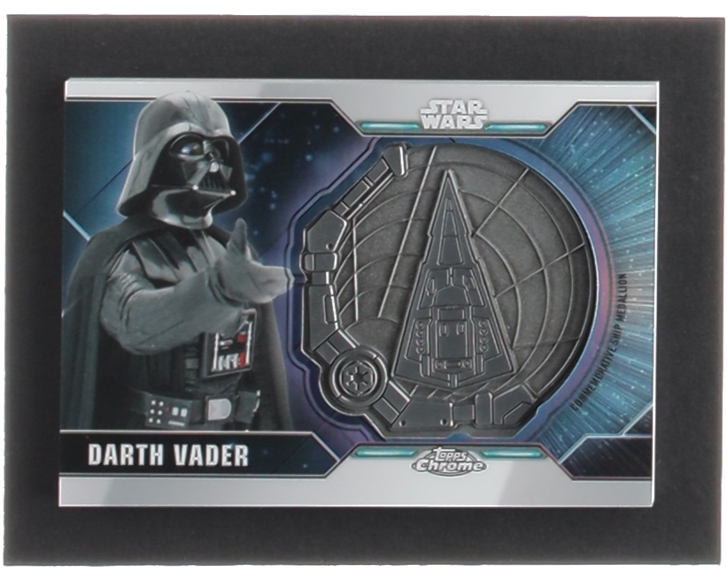 Darth Vader 2021 Topps Chrome Star Wars Legacy Commemorative Ship Medallion Relics #SMDVD #53/99 at PristineAuction.com Darth Vader 2021 Topps Chrome Star Wars Legacy Commemorative Ship Medallion Relics #SMDVD #53/99 at PristineAuction.com