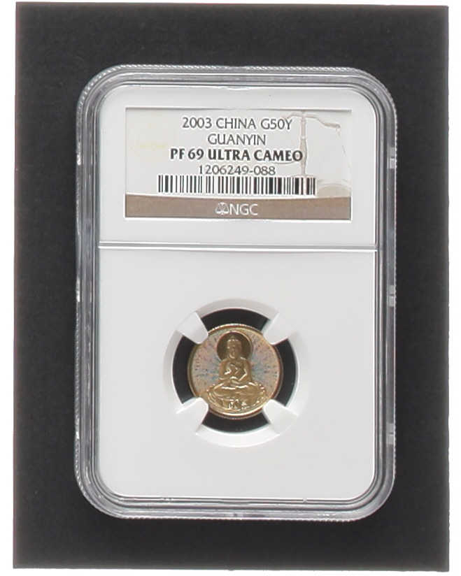 2003 China $50 Yuan Gold Coin - Guanyin (NGC PF69 Ultra Cameo) at PristineAuction.com 2003 China $50 Yuan Gold Coin - Guanyin (NGC PF69 Ultra Cameo) at PristineAuction.com
