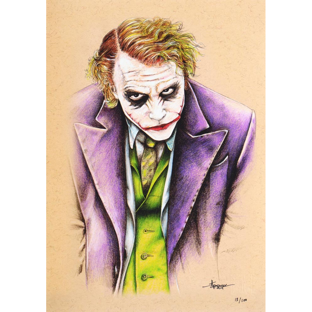 "The Joker" The Dark Knight LE 8x12 Art Print by Thang Nguyen #/50 (PA) at PristineAuction.com