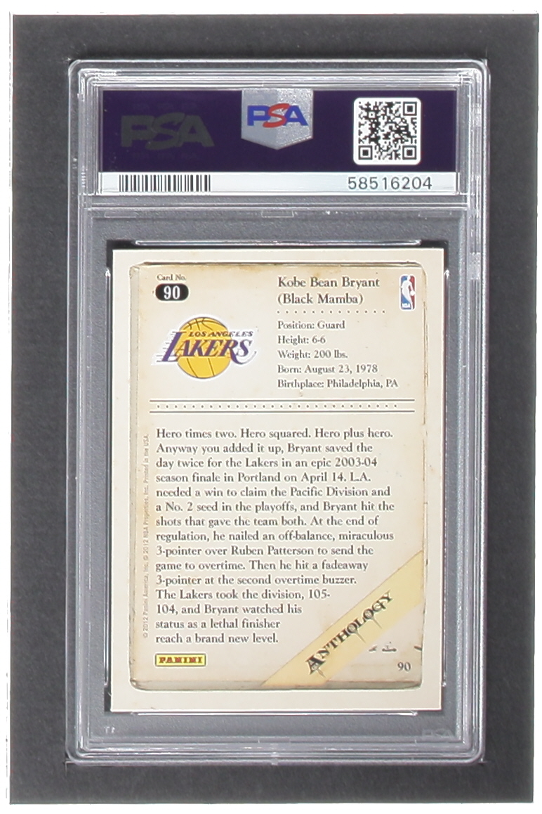 Kobe Bryant 2012-13 Panini Kobe Anthology #90 (PSA 8) at PristineAuction.com Kobe Bryant 2012-13 Panini Kobe Anthology #90 (PSA 8) at PristineAuction.com