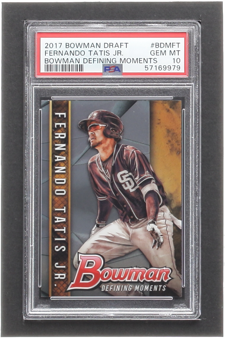 Fernando Tatis Jr. 2017 Bowman Chrome Draft Defining Moments #BDMFT RC (PSA 10) at PristineAuction.com Fernando Tatis Jr. 2017 Bowman Chrome Draft Defining Moments #BDMFT RC (PSA 10) at PristineAuction.com