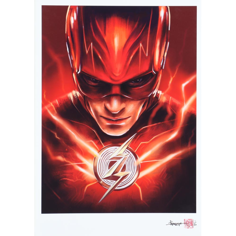 Thang Nguyen Signed LE "The Flash" 8x12 Print (PA) at PristineAuction.com Thang Nguyen Signed LE "The Flash" 8x12 Print (PA) at PristineAuction.com