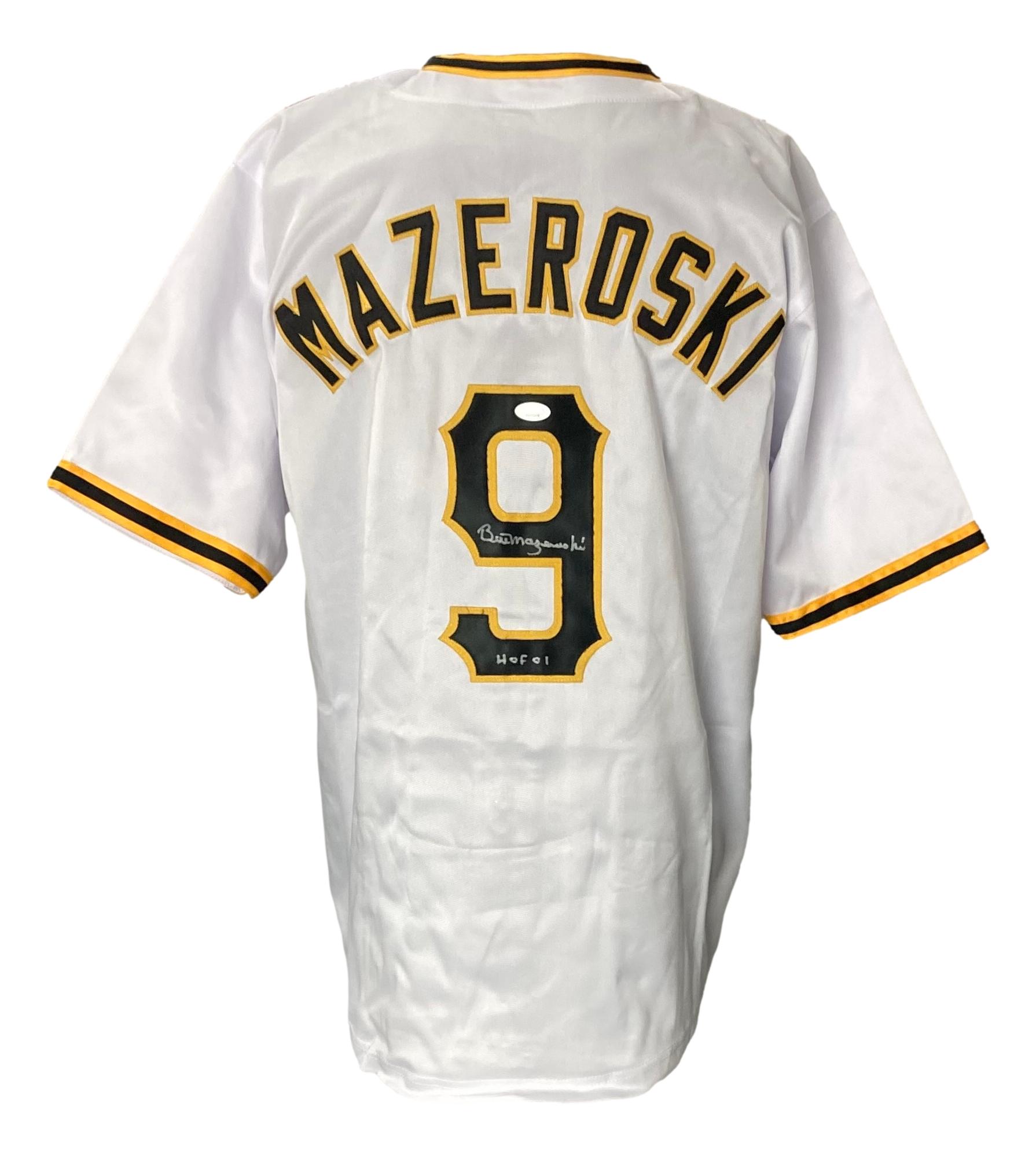 Bill Mazeroski Signed Jersey Inscribed "HOF 01" (JSA) at PristineAuction.com Bill Mazeroski Signed Jersey Inscribed "HOF 01" (JSA) at PristineAuction.com