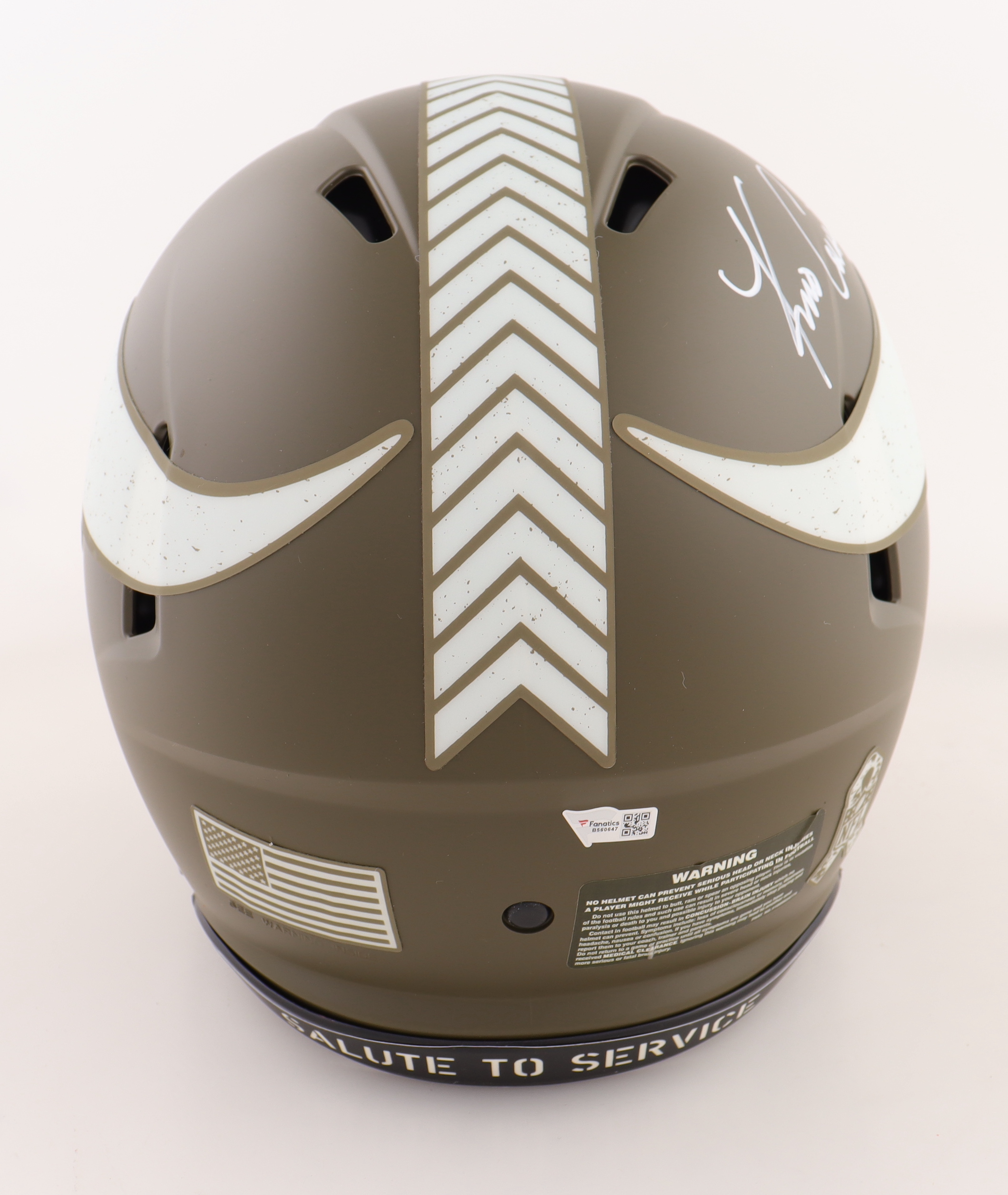 Kirk Cousins Signed Vikings Authentic Full-Size Salute to Service Speed Helmet (Fanatics) at PristineAuction.com Kirk Cousins Signed Vikings Authentic Full-Size Salute to Service Speed Helmet (Fanatics) at PristineAuction.com