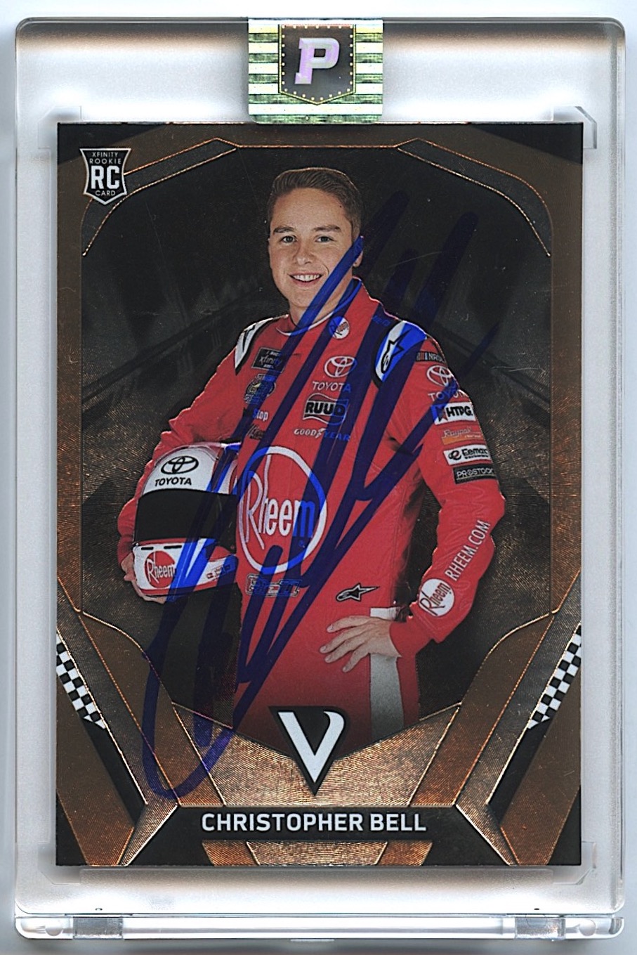Christopher Bell Signed 2018 Panini Victory Lane #35 RC (PA Encapsulated) at PristineAuction.com Christopher Bell Signed 2018 Panini Victory Lane #35 RC (PA Encapsulated) at PristineAuction.com