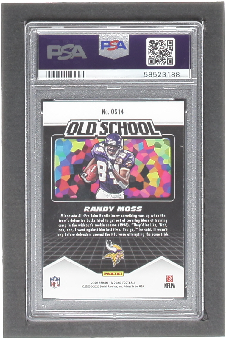 Randy Moss 2020 Panini Mosaic Old School #14 (PSA 10) at PristineAuction.com Randy Moss 2020 Panini Mosaic Old School #14 (PSA 10) at PristineAuction.com