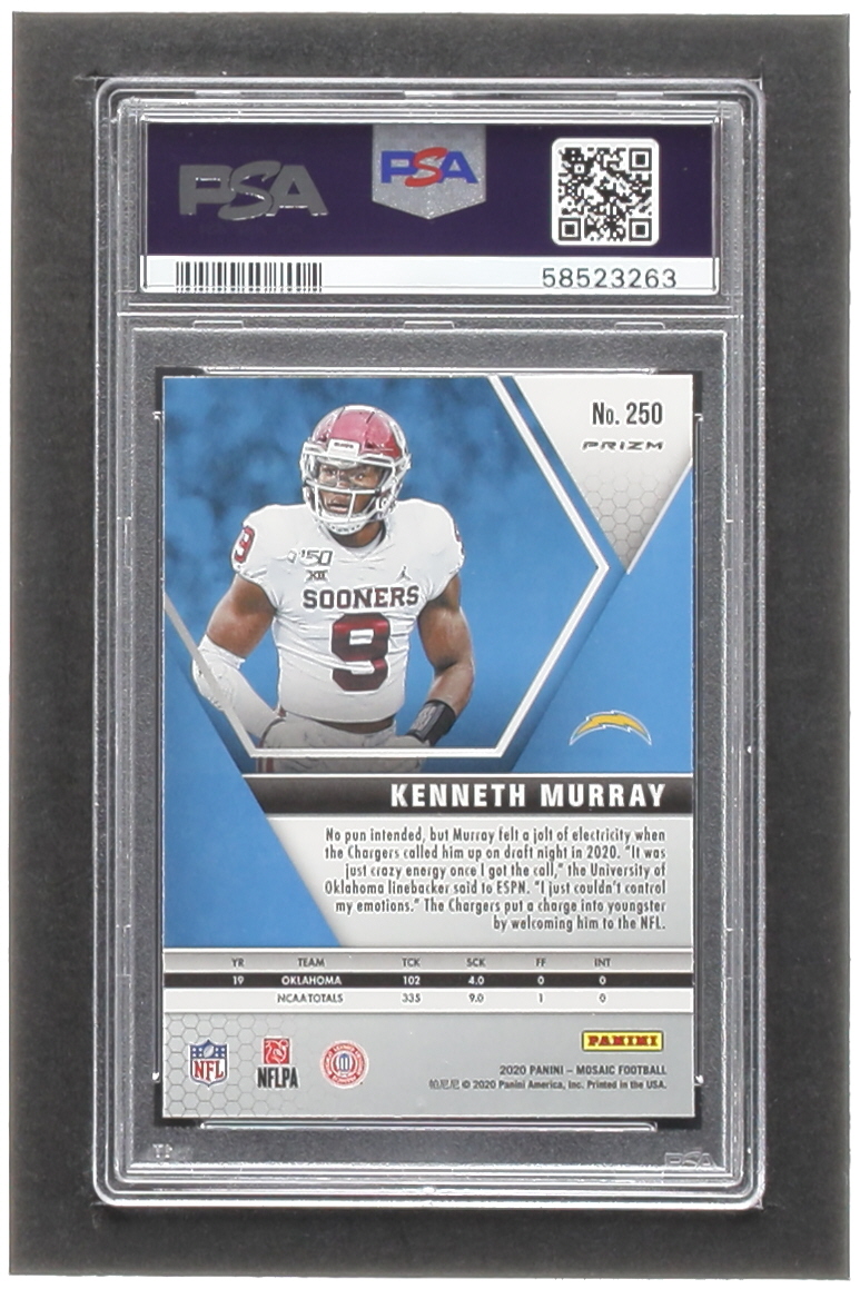 Kenneth Murray 2020 Panini Mosaic Silver #250 RC (PSA 9) at PristineAuction.com Kenneth Murray 2020 Panini Mosaic Silver #250 RC (PSA 9) at PristineAuction.com