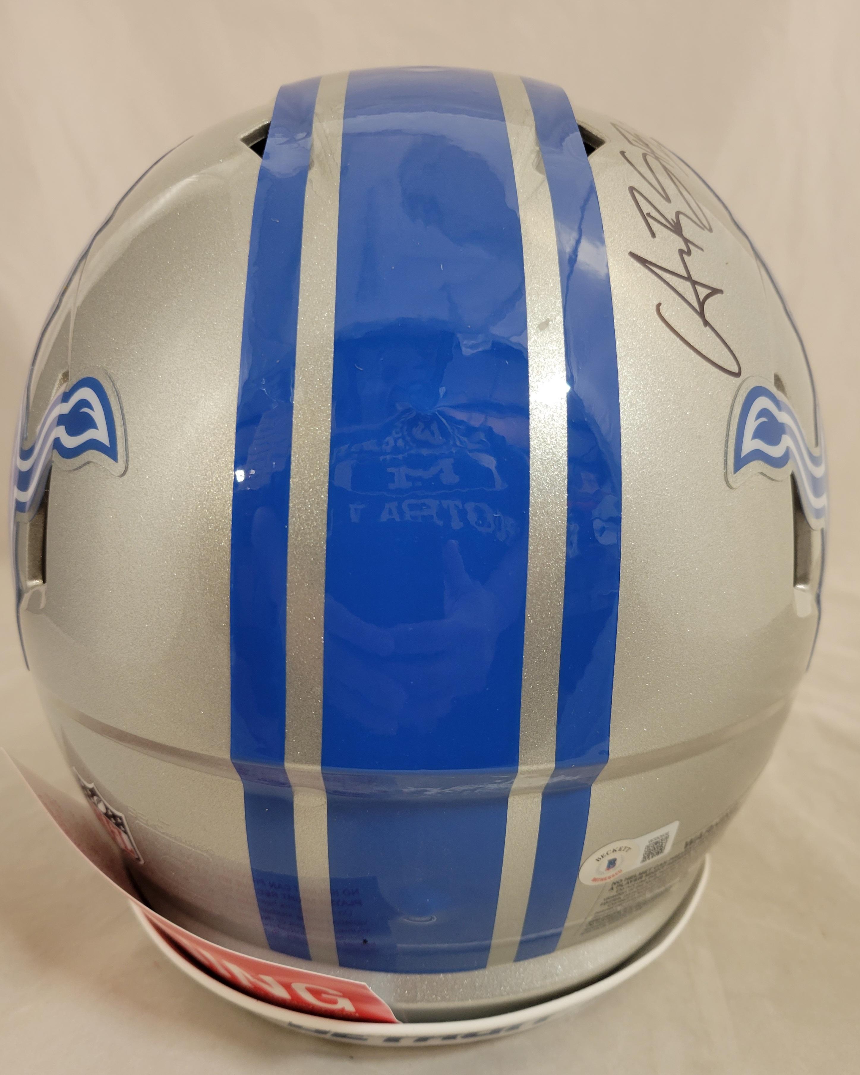 Amon-Ra St. Brown Signed Lions Full-Size Authentic On-Field Speed Helmet (Beckett) at PristineAuction.com Amon-Ra St. Brown Signed Lions Full-Size Authentic On-Field Speed Helmet (Beckett) at PristineAuction.com