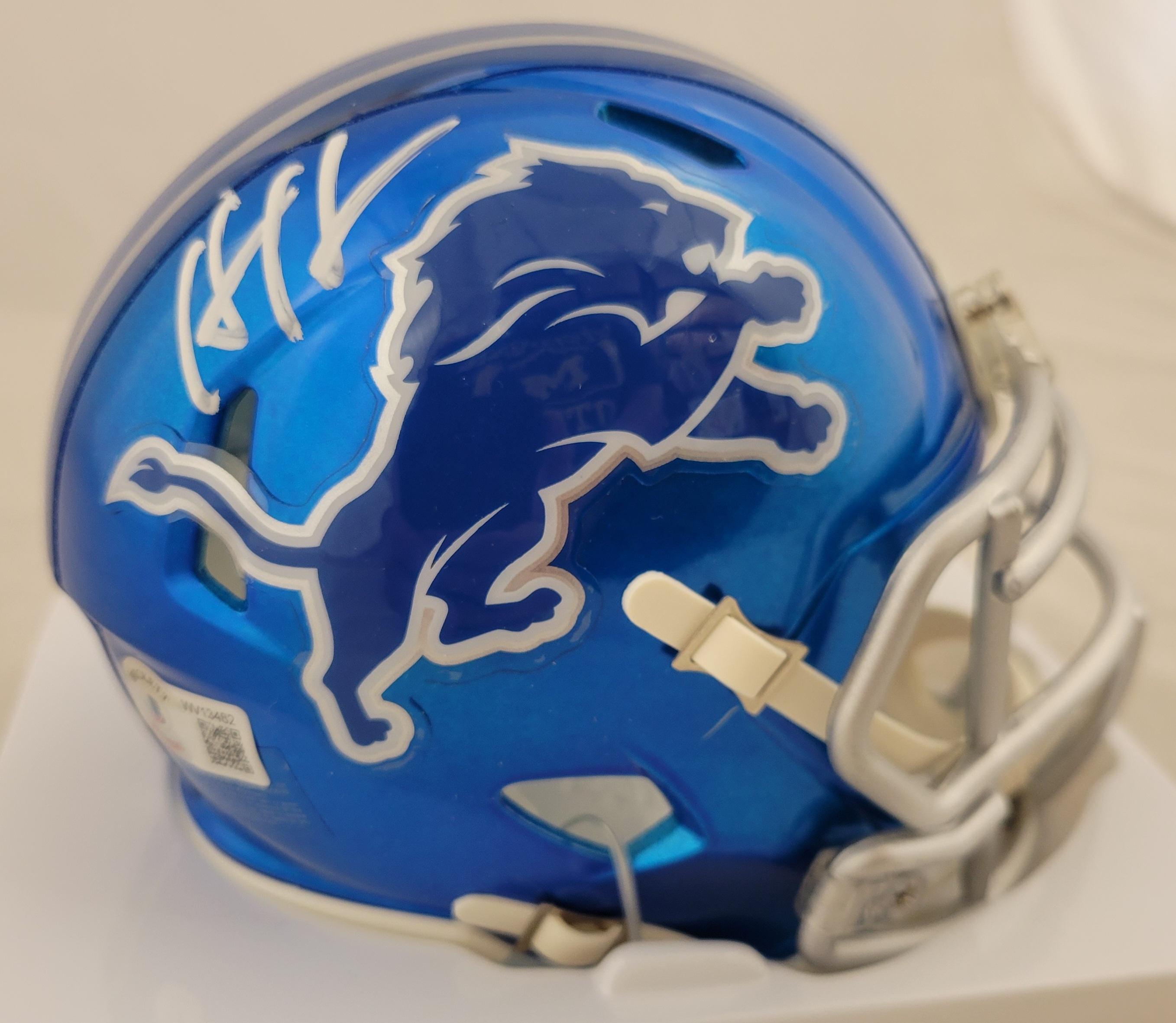 Hendon Hooker Signed Lions Flash Alternate Speed Mini Helmet (Beckett) at PristineAuction.com Hendon Hooker Signed Lions Flash Alternate Speed Mini Helmet (Beckett) at PristineAuction.com