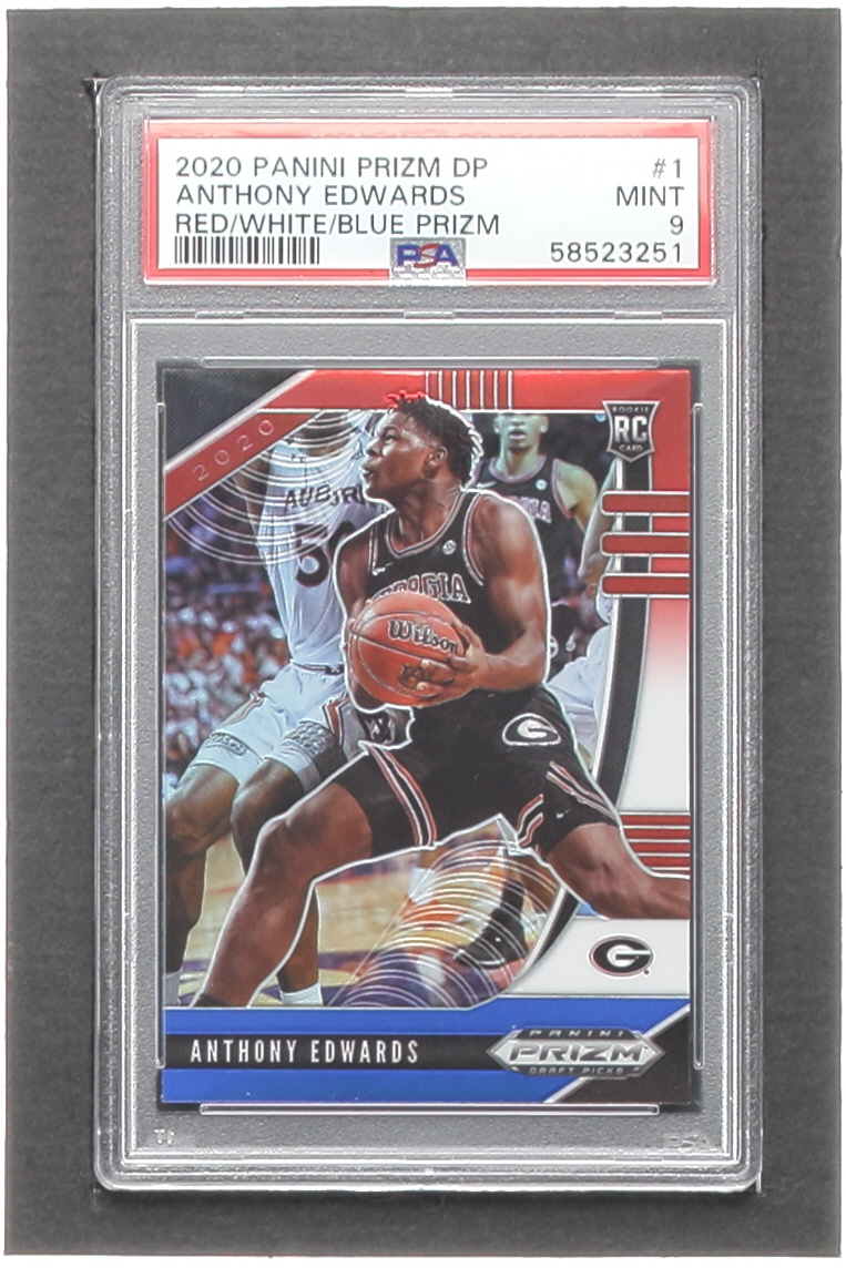 Anthony Edwards 2020-21 Panini Prizm Draft Picks Prizms Red White and Blue #1 RC (PSA 9) at PristineAuction.com Anthony Edwards 2020-21 Panini Prizm Draft Picks Prizms Red White and Blue #1 RC (PSA 9) at PristineAuction.com