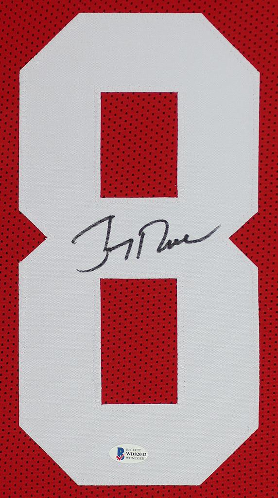 Jerry Rice Signed Custom Framed Jersey Display (Beckett) at PristineAuction.com Jerry Rice Signed Custom Framed Jersey Display (Beckett) at PristineAuction.com