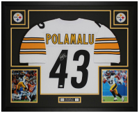 Troy Polamalu Signed Custom Framed Jersey Display (Beckett) at PristineAuction.com