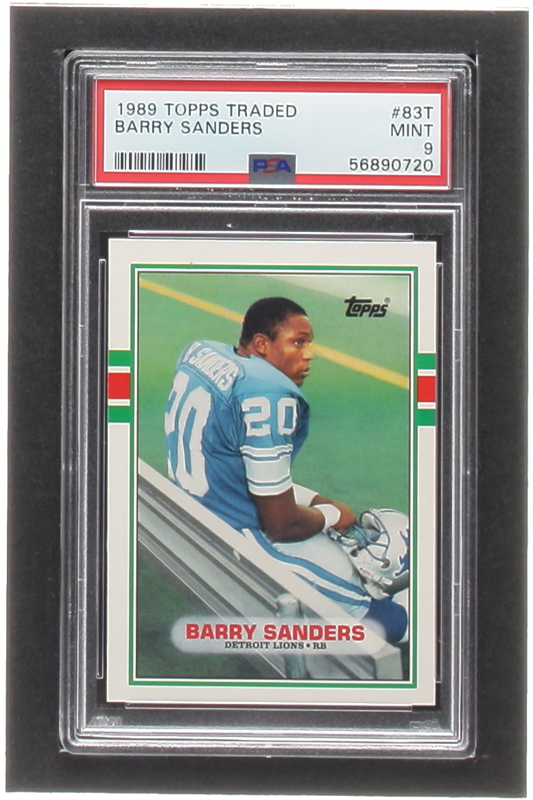 Barry Sanders 1989 Topps Traded #83T (PSA 9) at PristineAuction.com Barry Sanders 1989 Topps Traded #83T (PSA 9) at PristineAuction.com
