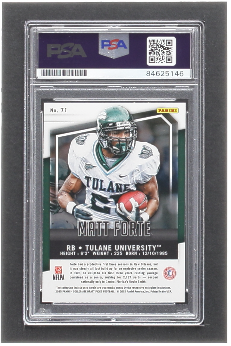 Matt Forte Signed 2015 Panini Prizm Draft Picks #71 (PSA) at PristineAuction.com Matt Forte Signed 2015 Panini Prizm Draft Picks #71 (PSA) at PristineAuction.com