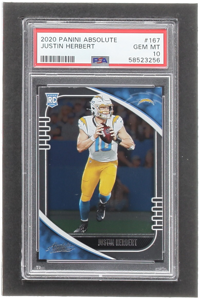Justin Herbert 2020 Absolute #167 RC (PSA 10) at PristineAuction.com Justin Herbert 2020 Absolute #167 RC (PSA 10) at PristineAuction.com