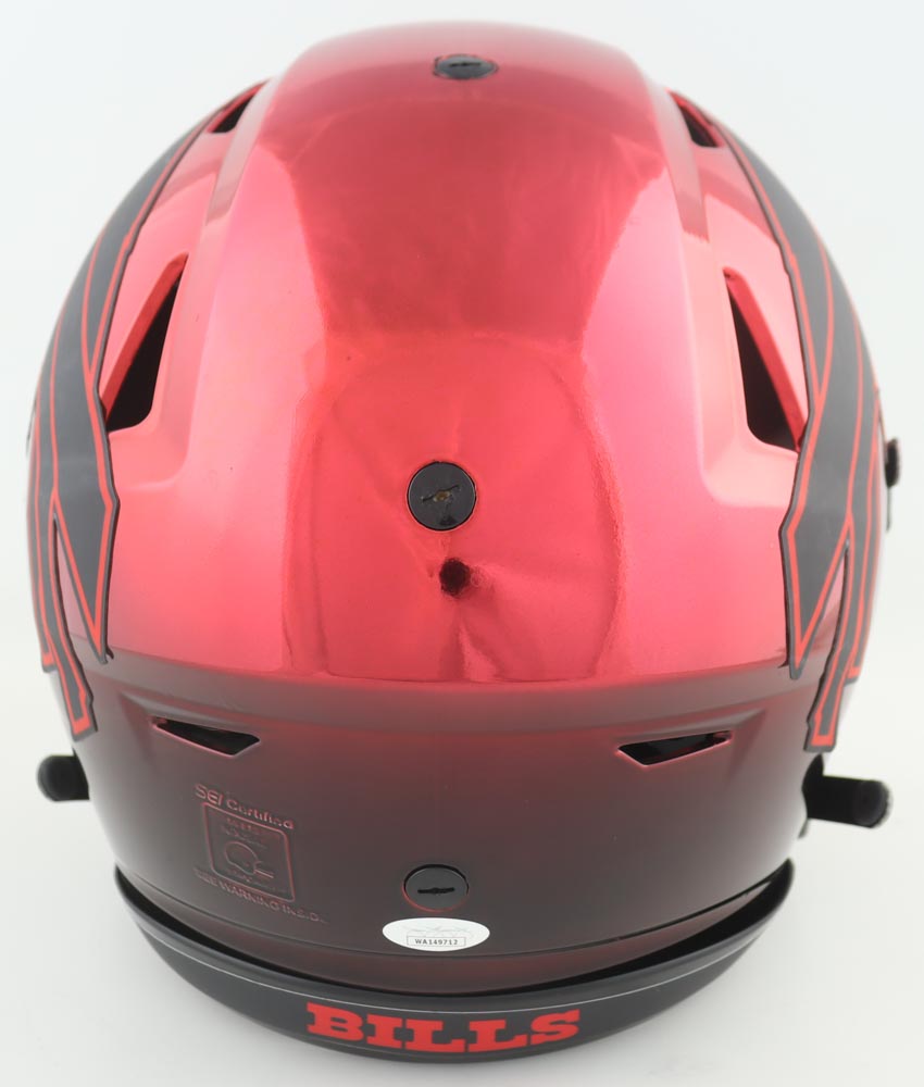 Jim Kelly, Thurman Thomas & Andre Reed Signed Bills Full-Size Authentic On-Field Flash Alternate SpeedFlex Helmet (JSA) at PristineAuction.com Jim Kelly, Thurman Thomas & Andre Reed Signed Bills Full-Size Authentic On-Field Flash Alternate SpeedFlex Helmet (JSA) at PristineAuction.com