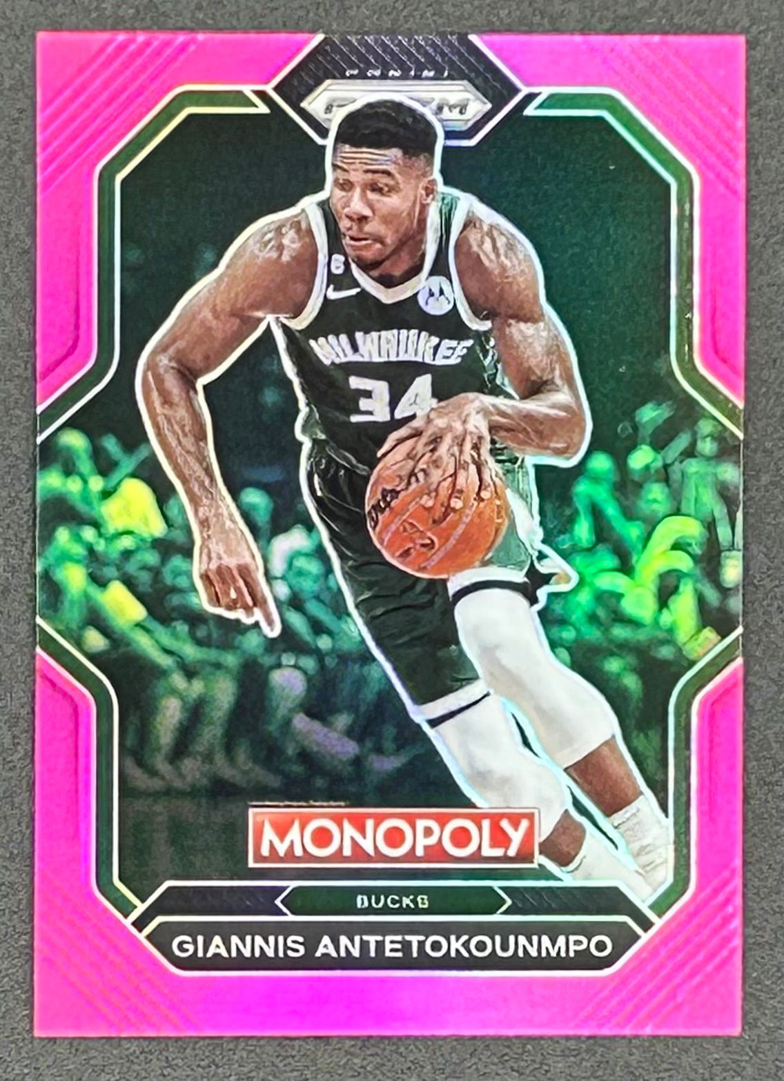 Giannis Antetokounmpo 2022-23 Panini Prizm Monopoly All-Stars Pink #PS3 #130/149 at PristineAuction.com Giannis Antetokounmpo 2022-23 Panini Prizm Monopoly All-Stars Pink #PS3 #130/149 at PristineAuction.com