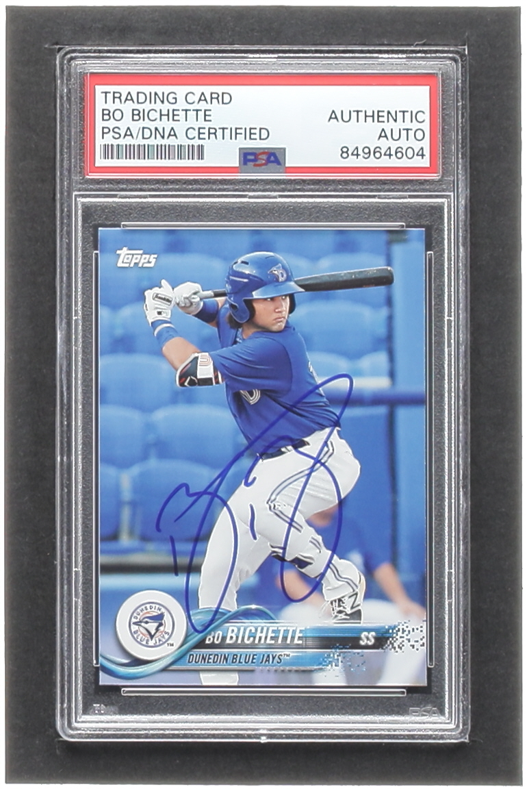 Bo Bichette Signed 2018 Topps Pro Debut #56 RC (PSA) at PristineAuction.com Bo Bichette Signed 2018 Topps Pro Debut #56 RC (PSA) at PristineAuction.com