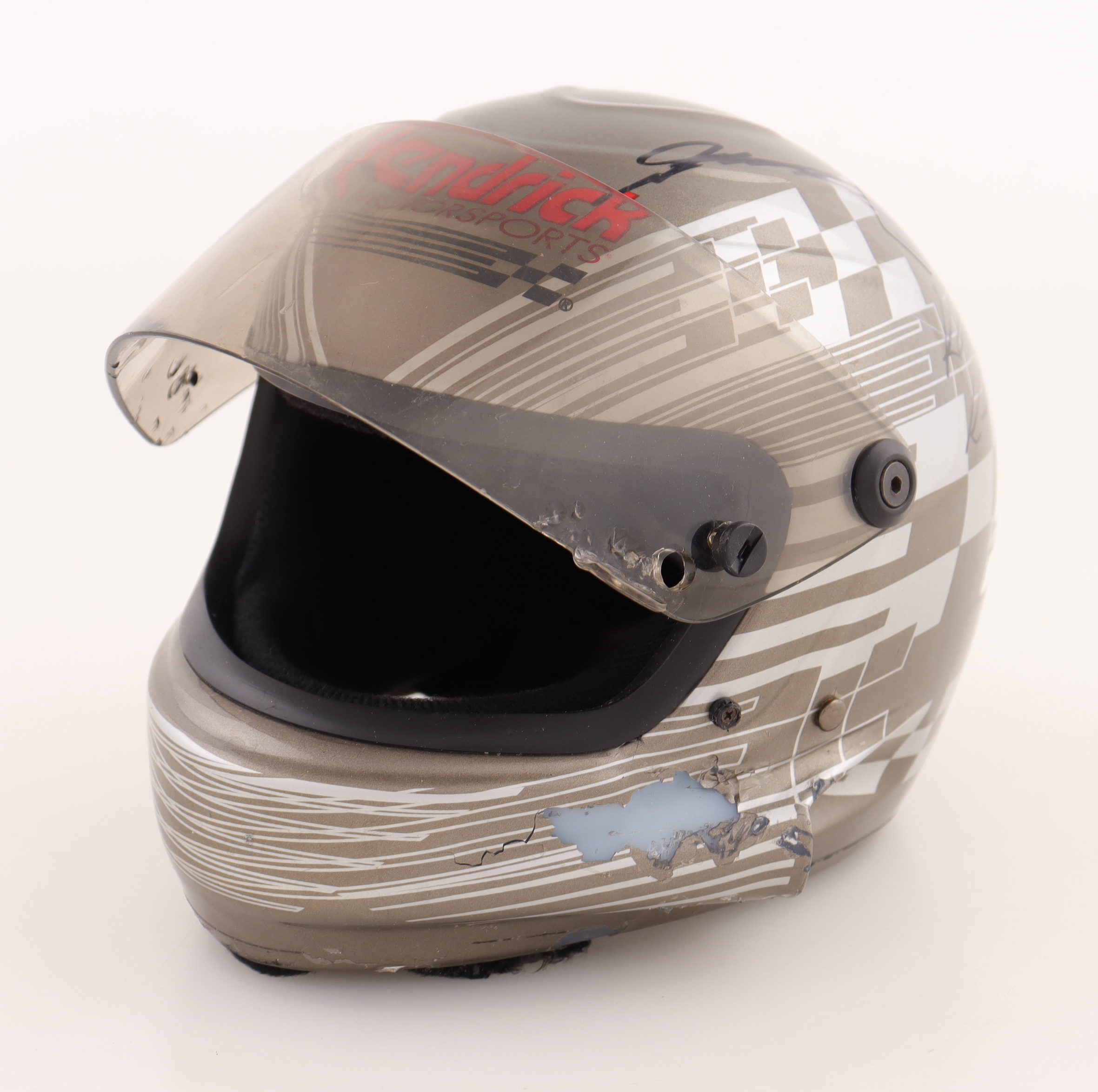 Hendrick Motorsports Mini Racing Helmet Signed by (5) with Dale Earnhardt Jr., Jimmie Johnson, Jeff Gordon, Kasey Kahne & Rick Hendrick (JSA) at PristineAuction.com Hendrick Motorsports Mini Racing Helmet Signed by (5) with Dale Earnhardt Jr., Jimmie Johnson, Jeff Gordon, Kasey Kahne & Rick Hendrick (JSA) at PristineAuction.com