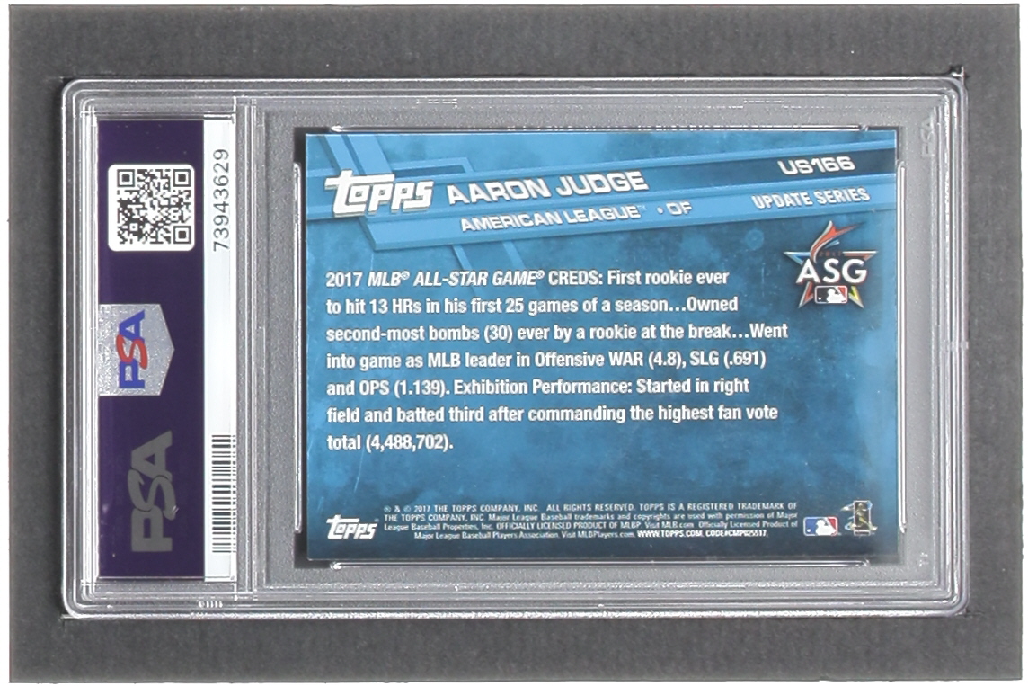 Aaron Judge 2017 Topps Update #US166A AS RC (PSA 9) at PristineAuction.com Aaron Judge 2017 Topps Update #US166A AS RC (PSA 9) at PristineAuction.com